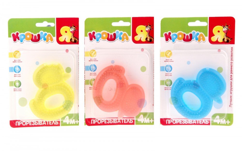 Охлаждающий прорезыватель «Уточка», цвета в ассортименте | Крошка Я