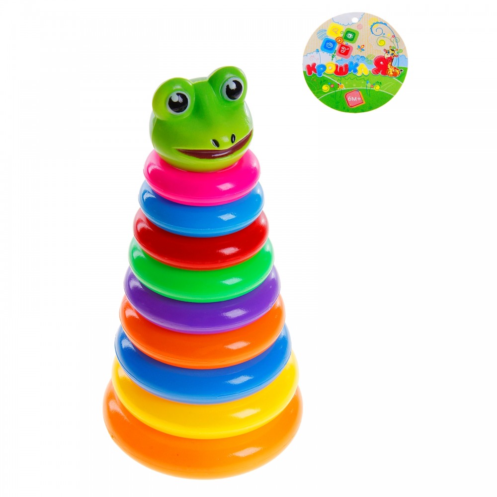 Пирамида «Лягушка», 9 колец | Крошка Я