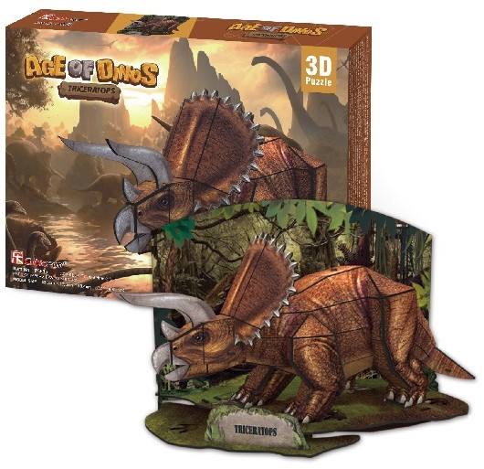 Объемный пазл «Трицератопс» | Эра Динозавров | CubicFun