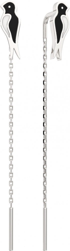 Серьги-цепочки из серебра | Lucente Silver