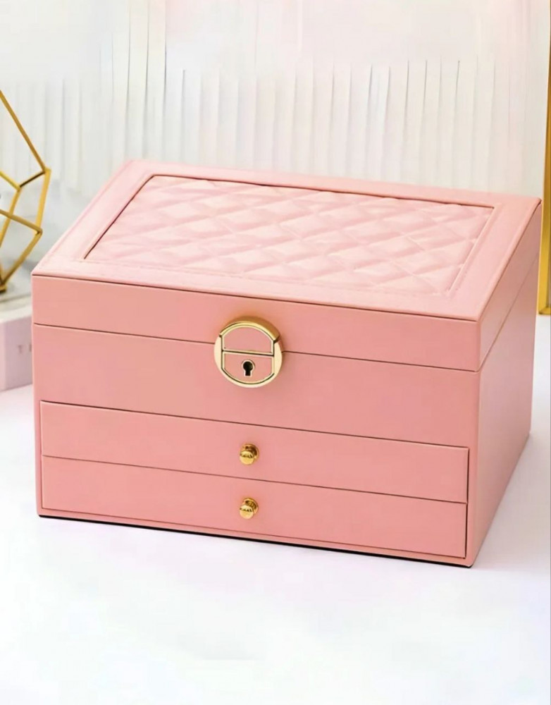 Шкатулка для украшений розовая