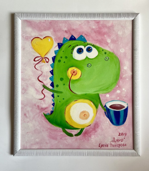 Картина в детскую комнату «Дино»