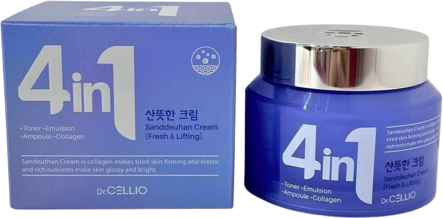 Крем для лица «Sanddeuhan Cream Fresh and Lifting» | 4 In 1 | Dr. Cellio