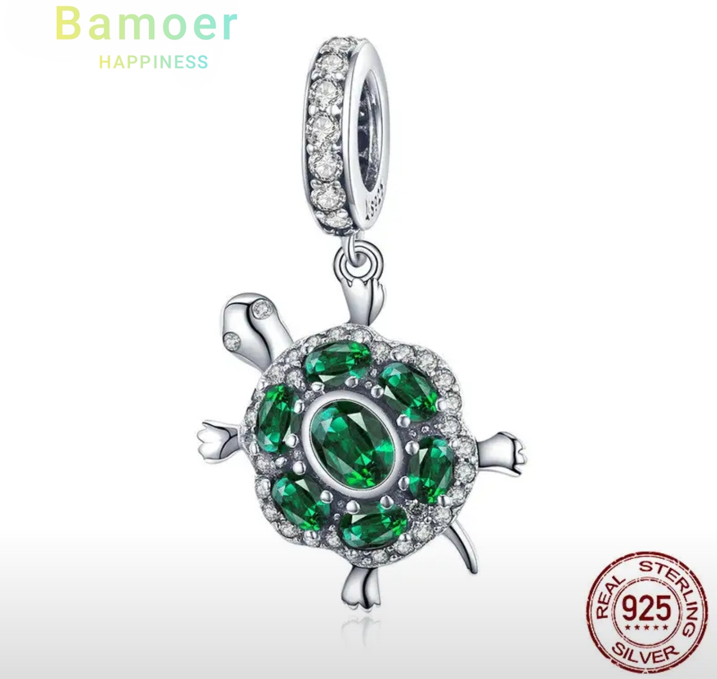 Шарм из серебра «Черепашка» | Bamoer