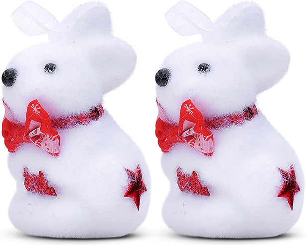 Набор новогодних украшений «Зайчата» | Снеговичок