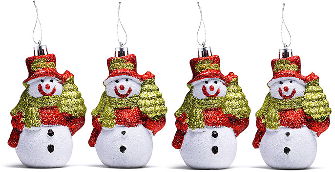 Набор новогодних украшений «Снеговичок с ёлочкой» | Снеговичок