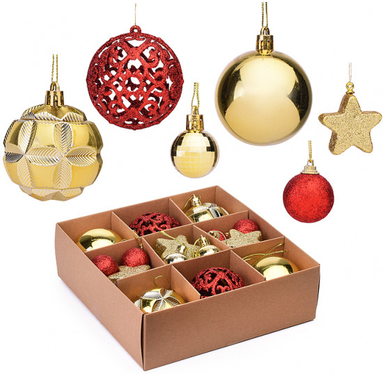 Набор новогодних украшений «Шарики и звездочки»