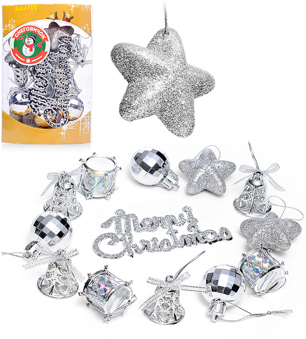 Набор новогодних украшений | Снеговичок