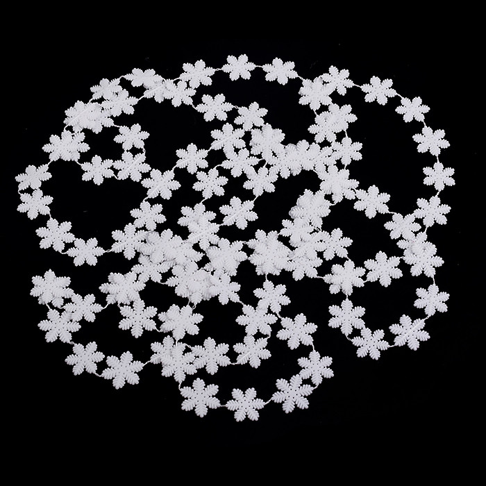 Украшение новогоднее «Бусы снежинки» | Снеговичок