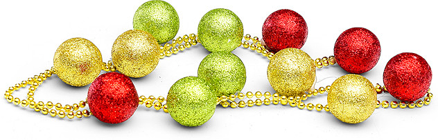 Украшение новогоднее «Бусы шары» | Снеговичок