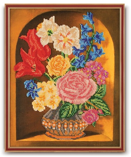 Набор для вышивания «Букет в вазе» | Ювелирный бисер | Кроше