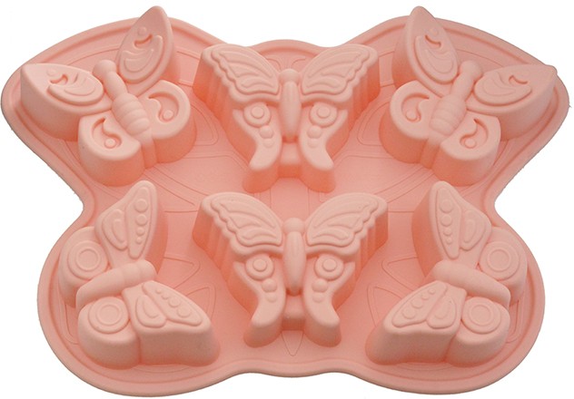 Силиконовая форма для выпечки 6 кексов «Бабочка» | Fissman