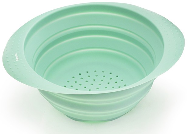 Дуршлаг силиконовый складной (диаметр 20 см), аквамарин | Fissman