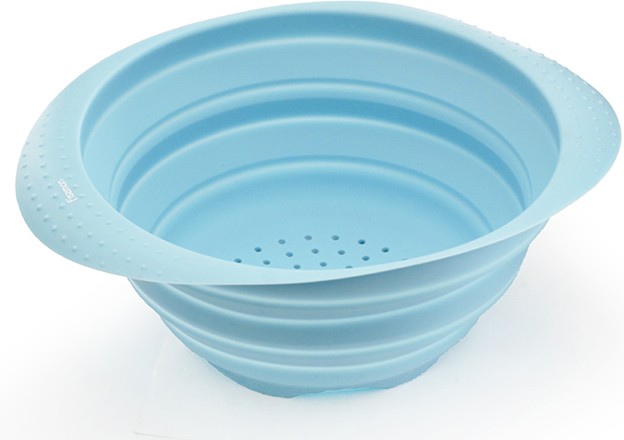 Дуршлаг силиконовый складной (диаметр 20 см), лазурный | Fissman