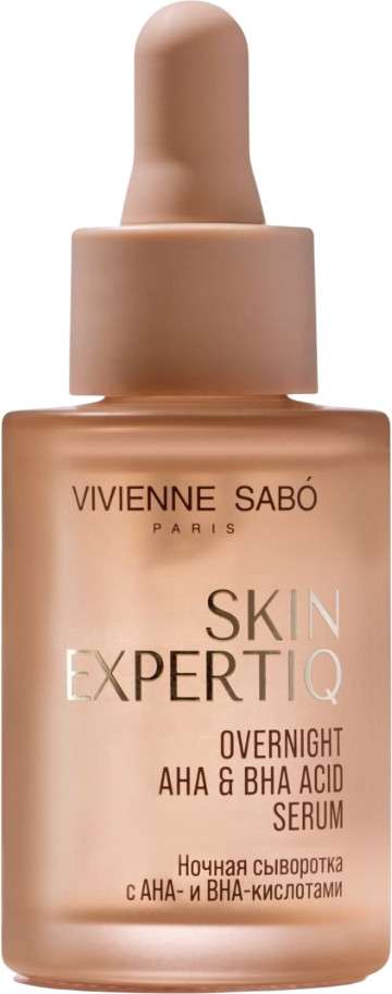 Ночная сыворотка с АНА- и ВНА-кислотами «Overnight Aha & Bha Acid Serum» | Skin Expertiq | Vivienne Sabo