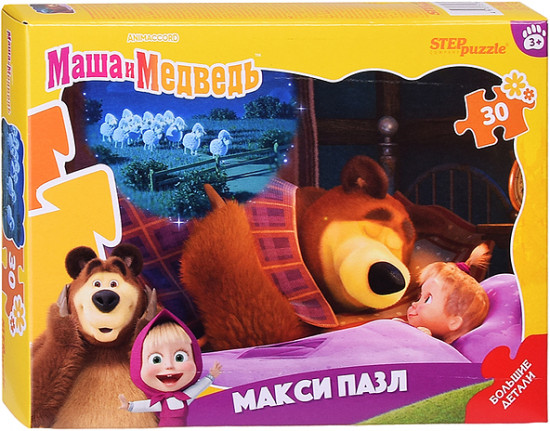 Макси-пазл контурный «Маша и Медведь»