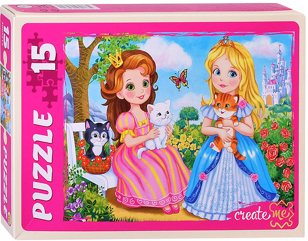 Макси-пазл «Принцесса с котятами» | Рыжий кот