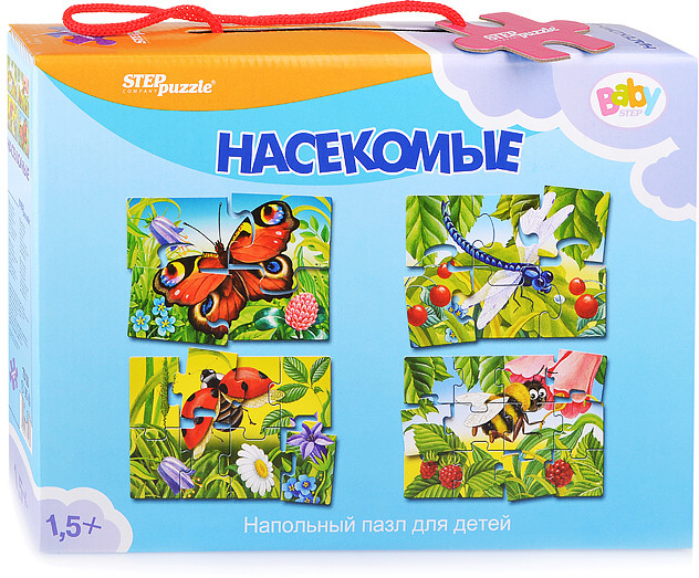 Пазл-мозаика напольный «Насекомые» | Step Puzzle