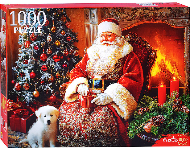 Пазл «Вечер у камина» | Рыжий кот