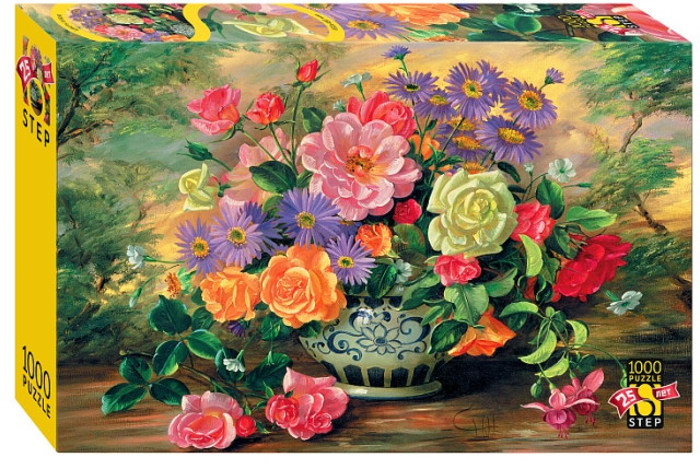 Пазл «Цветы в вазе» | Step Puzzle