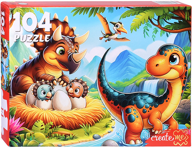 Пазл «Дружные динозавры» | Рыжий кот