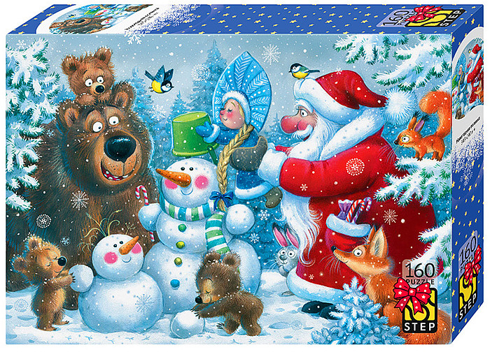 Пазл «Новогодняя полянка» | Step Puzzle