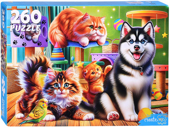 Пазл «Дружные домашние животные»