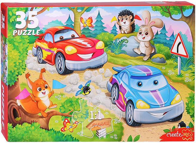 Пазл «Крутой вираж №2» | Рыжий кот