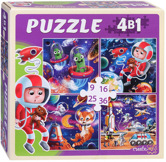 Пазлы 4в1 «Космический вираж»