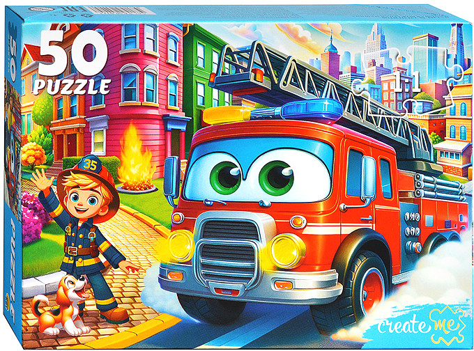 Пазл «Большая Пожарная машина» | Рыжий кот