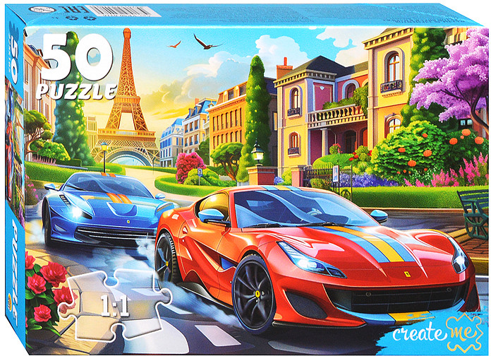 Пазл «Крутой вираж в Париже» | Рыжий кот