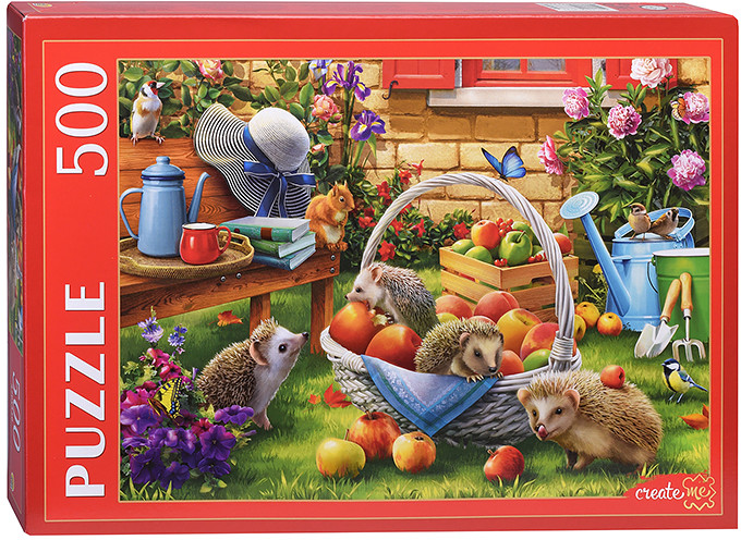 Пазл «Семья ежей» | Рыжий кот