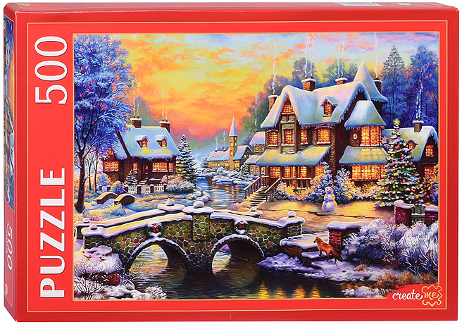 Пазл «Снежный пейзаж» | Рыжий кот