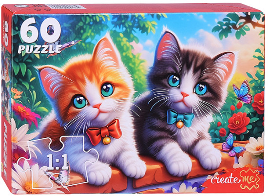 Пазл «Котята с бантиками»