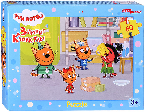 Пазл «Три кота. Зимние каникулы» | Step Puzzle