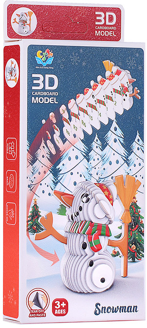 Пазл 3D «Снеговик»