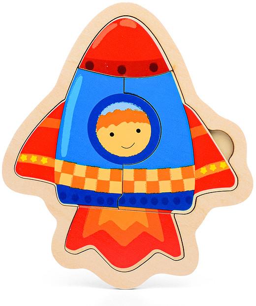 Пазл в рамке «Ракета» | Щепочка