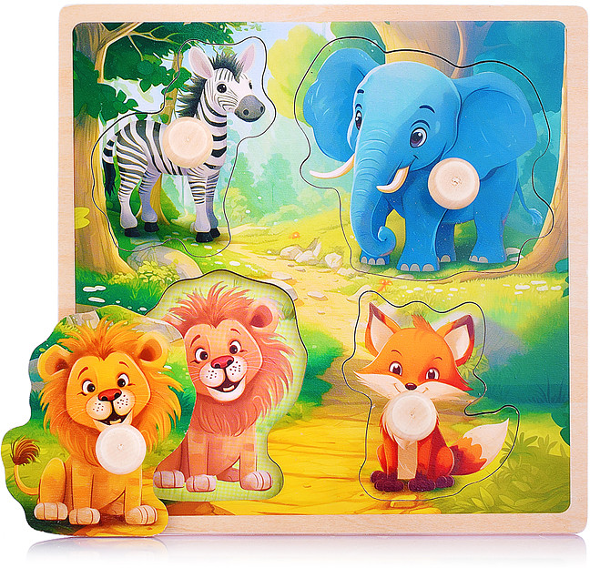 Пазл-вкладыш «Животные в лесу» | Щепочка