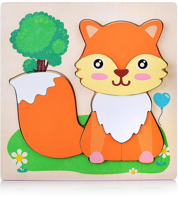 Пазл-вкладыш «Лисичка» | Щепочка