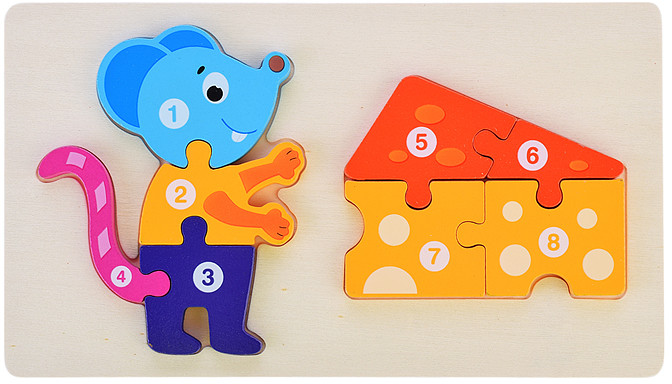 Пазл-вкладыш «Мышкин дом» | Щепочка