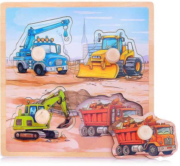Пазл-вкладыш «Строительная техника» | Щепочка