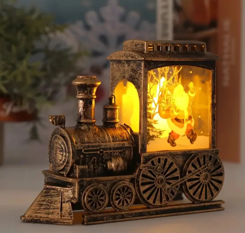 Новогодний светильник-паровоз