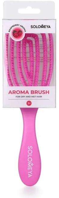 Арома-расческа для сухих и влажных волос «Малина» | Solomeya