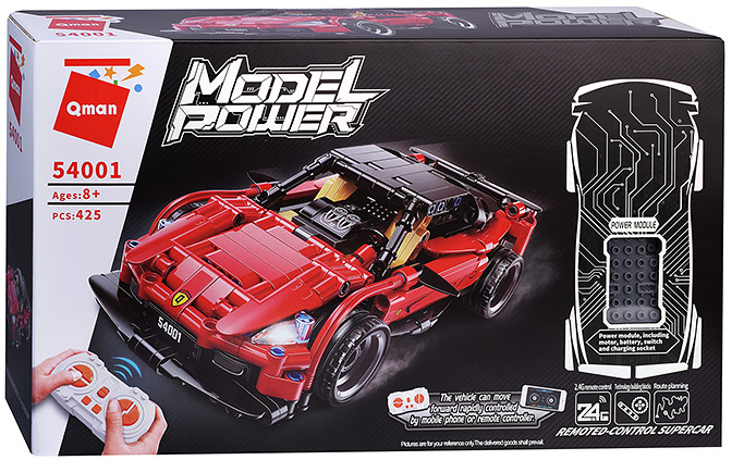 Конструктор «Красный гоночный автомобиль» | QMAN