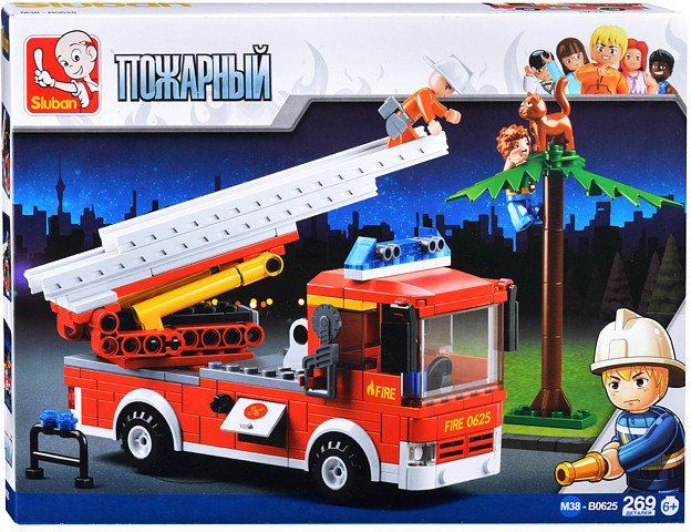 Конструктор «Пожарная машина с лестницей» | SLUBAN