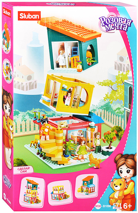 Конструктор «Розовая мечта. Трехэтажный дом» | SLUBAN