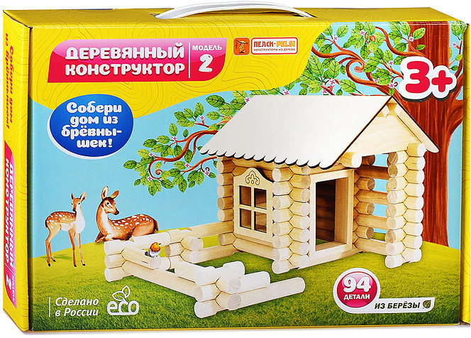 Конструктор «Собери дом из бревнышек №2» | ПЕЛСИ