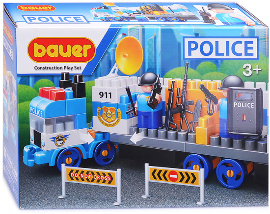 Конструктор «Полиция. Грузовик с вооружением и группой быстрого реагирования»