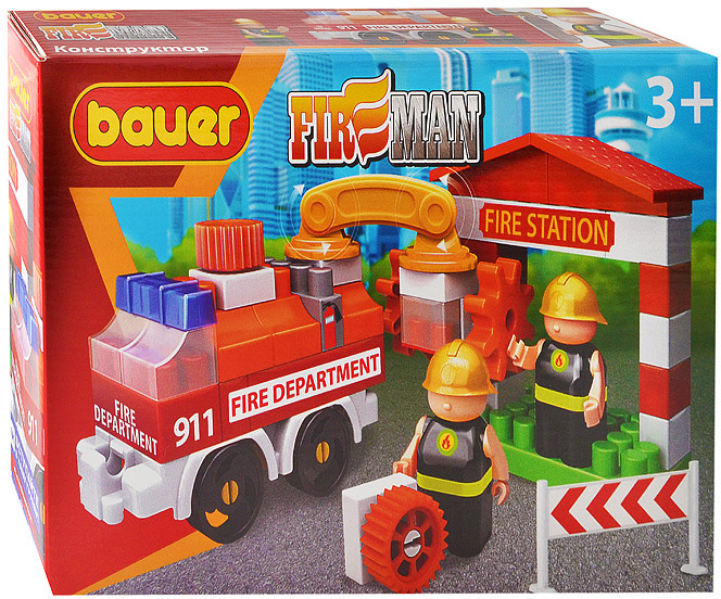 Конструктор «Fireman. Пожарная машина и пожарный гидрант» | Bauer