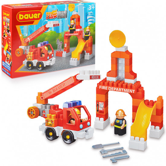 Конструктор «Fireman. Пожарная машина и тренировочная площадка»